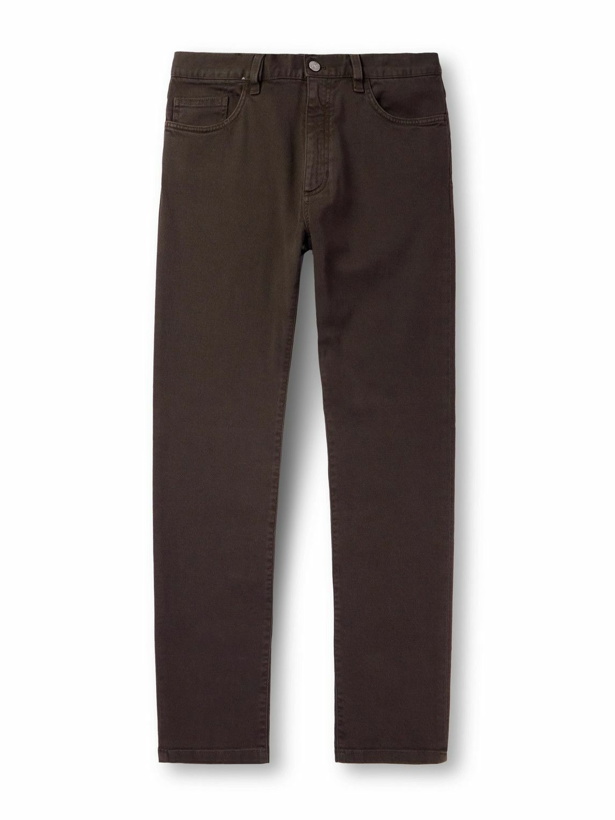 Photo: Zegna - Roccia Stretch Linen and Cotton-Blend Trousers - Brown