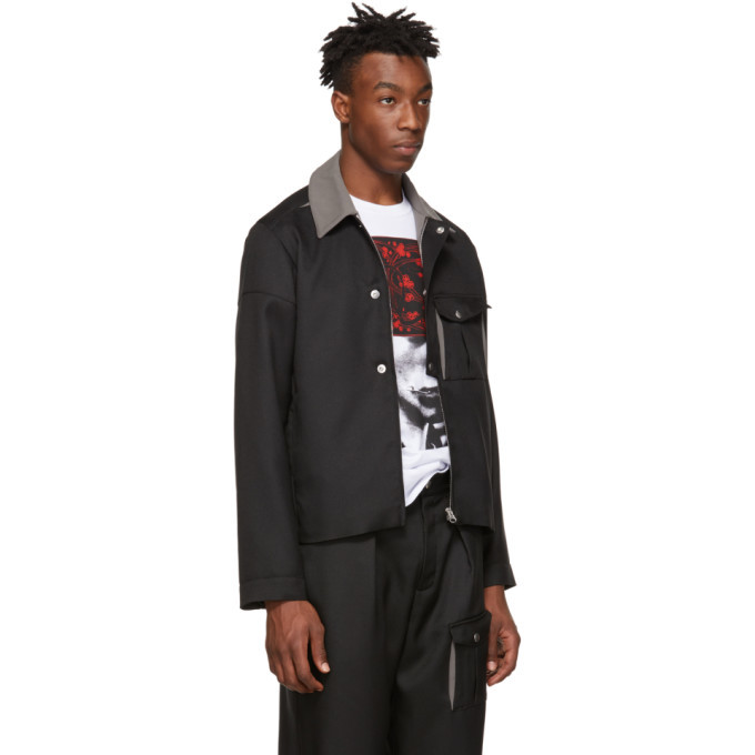 Kiko Kostadinov Black Kafka Zip Blouson Jacket