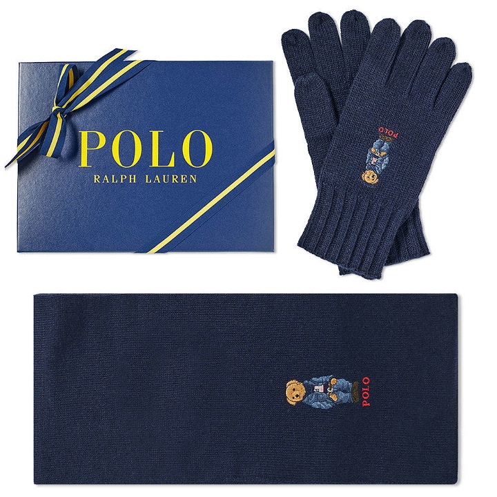 Photo: Polo Ralph Lauren Classic Bear Glove & Scarf Gift Box