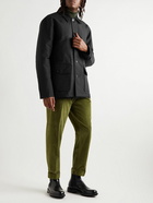 Officine Générale - Griffin Corduroy-Trimmed Tech Cotton-Blend Coat - Black