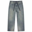 Balenciaga Men's Baggy Jeans in Medium Blue Denim