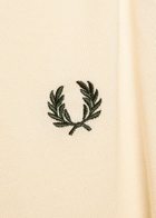Fred Perry Logo-embroidered Fine Cotton-knit Polo Shirt Ecru