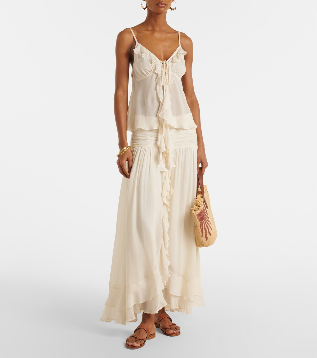 Poupette St Barth Camille ruffled camisole