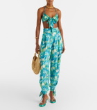 Chloé Bow-detail floral bikini top
