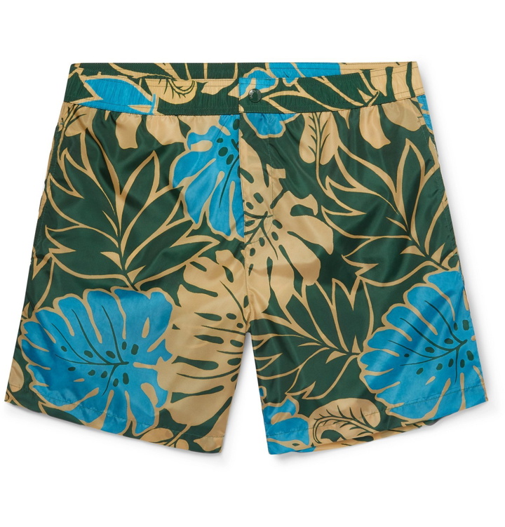 Photo: Moncler - Mid-Length Printed Swim Shorts - Blue