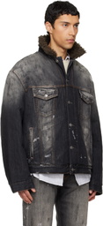 Acne Studios Black Faded Denim Jacket