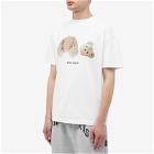 Palm Angels Men's Kill the Bear T-Shirt in White/Brown