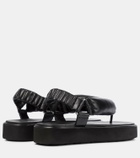 Miu Miu Leather thong sandals