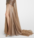 Maria Lucia Hohan Marimar one-shoulder silk bustier gown