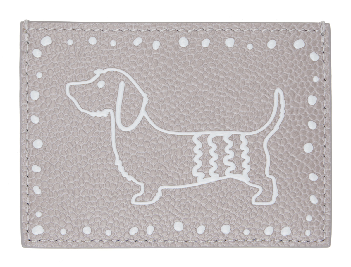 Thom Browne Gray Holiday Hector Card Holder