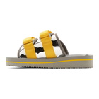 Suicoke Yellow and Silver Moto-VEU3 Sandals