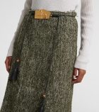 Xu Zhi Herringbone midi skirt