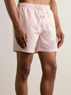 Mr P. - Straight-Leg Mid-Length Striped Seersucker Swim Shorts - Pink