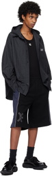 Kijun Navy & Black Check Hoodie Shirt