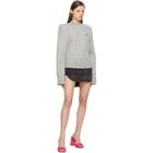 The Attico Grey Neoprene Kenna Sweatshirt