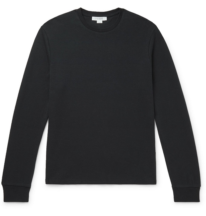 Photo: FRAME - Cotton-Jersey T-Shirt - Black
