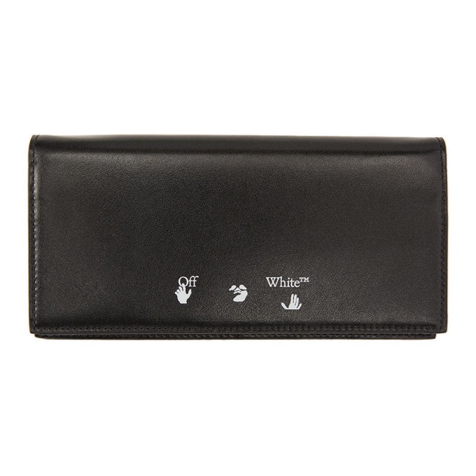 Photo: Off-White Black Quote Yen Continental Wallet