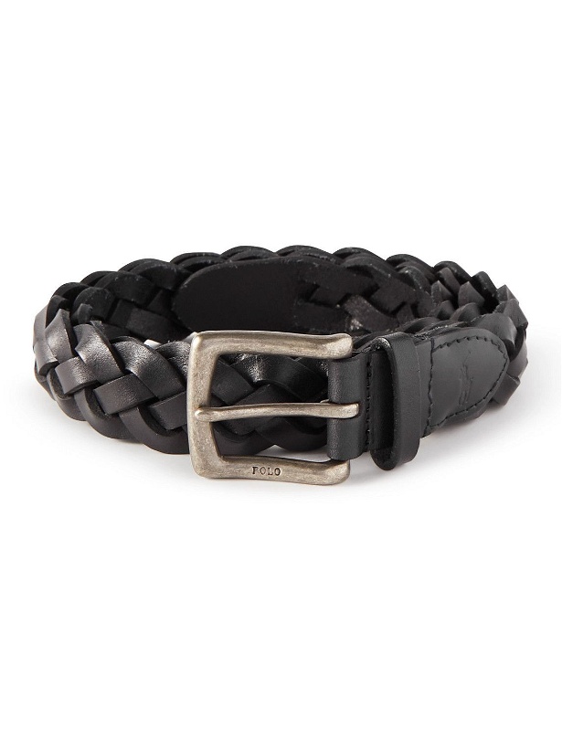 Photo: Polo Ralph Lauren - 3cm Braided Leather Belt - Black