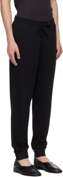 Hugo Black Cuffed Logo Print Sweatpants