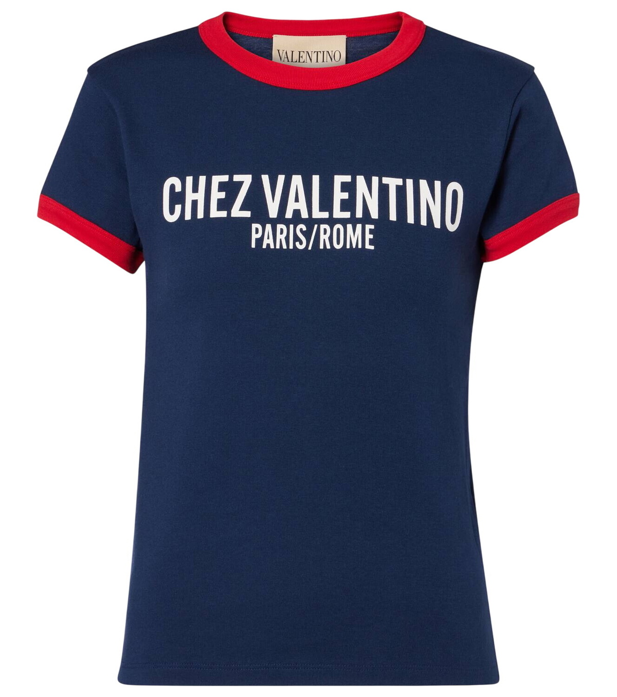 VALENTINO - Cotton Rib Jersey Logo T-shirt Valentino VALENTINO - Cotton Rib Jersey Logo T-shirt Valentino