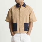 Adidas Men's Clot Ss Guayabera By Edison Chen in Warm Sandstone