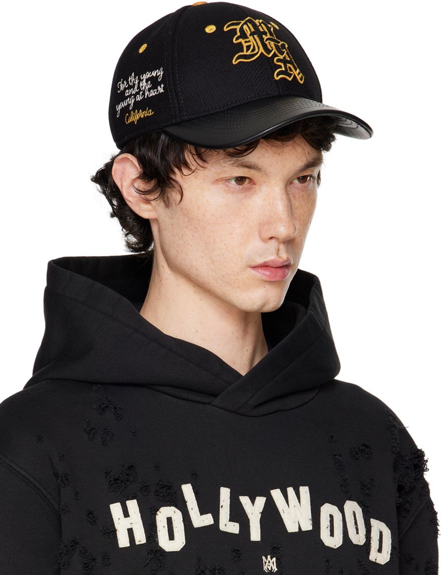 Versety Caps AMIRI Black & Yellow 'MA' Varsity Cap Amiri