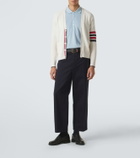 Thom Browne 4-Bar linen and cotton cardigan