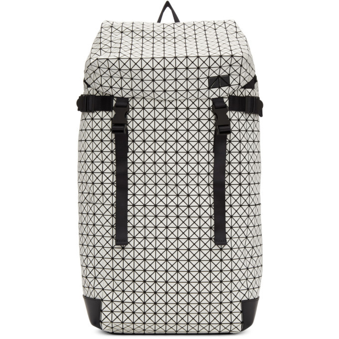 Bao Bao Issey Miyake White and Black Hiker Backpack Bao Bao Issey