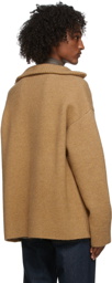 Nanushka Brown Zad Zip Up Sweater