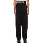 Haider Ackermann Black Twill Embroidered Trousers