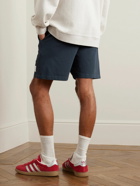 Pasadena Leisure Club - Straight-Leg Appliquéd Cotton-Jersey Shorts - Blue