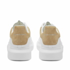 Alexander McQueen Men's Heel Tab Wedge Sole Sneakers in White/Beige