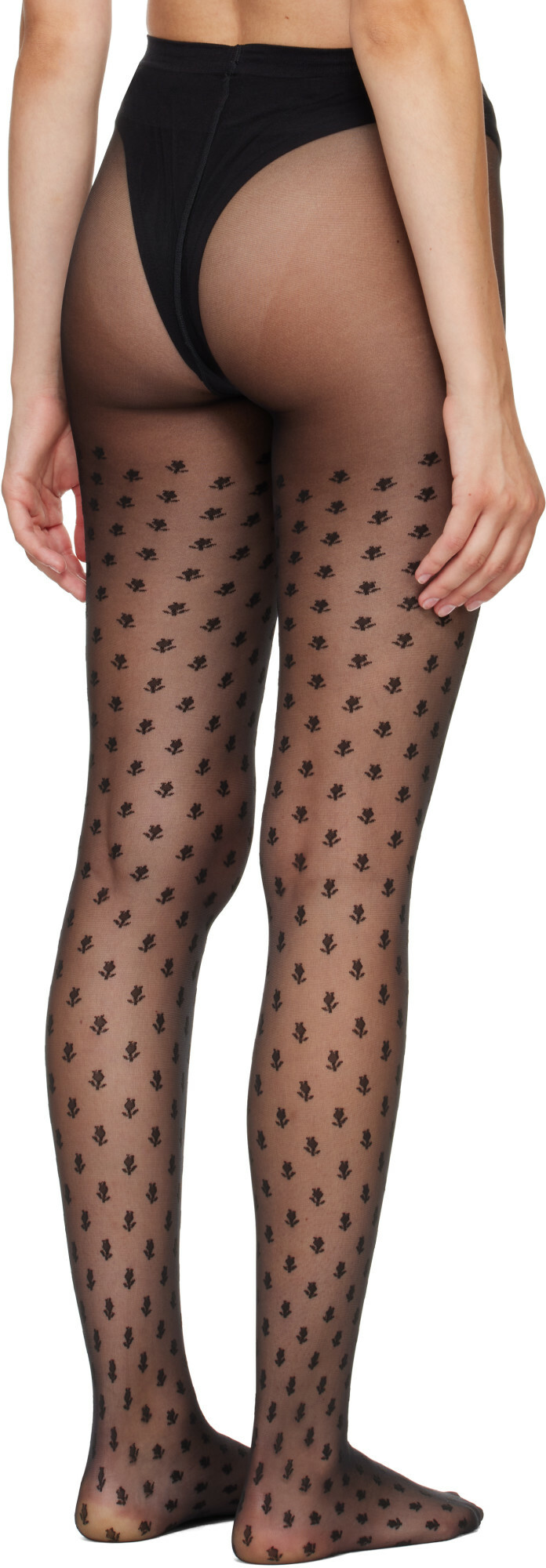 Wolford Black Blossom Tights