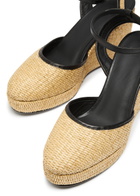 Castañer Cass Woven Wedge Espadrilles Beige