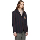 Gucci Blue Striped Blazer