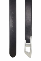 Diesel 4 cm leather belt with metal D buckle - Belts - Unisex - Black