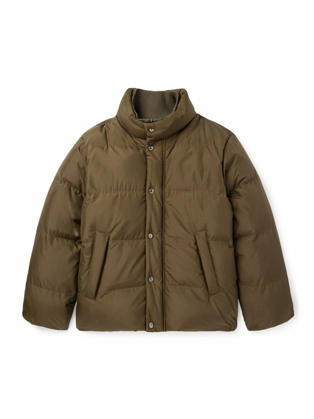 Photo: Loro Piana - Lucio Quilted Storm System® Silk Jacket - Green