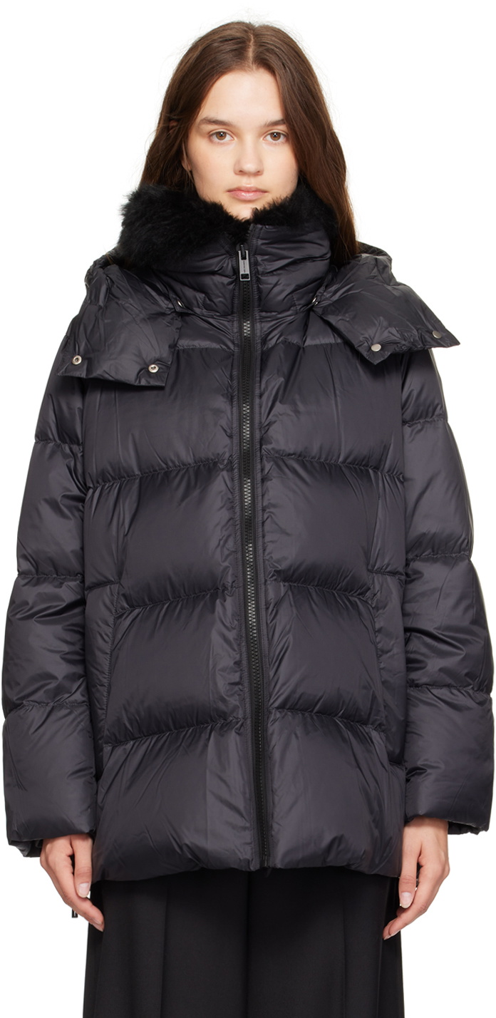 Yves Salomon Black A-Line Down Jacket Yves Salomon Yves Salomon Black A-Line Down Jacket Yves Salomon