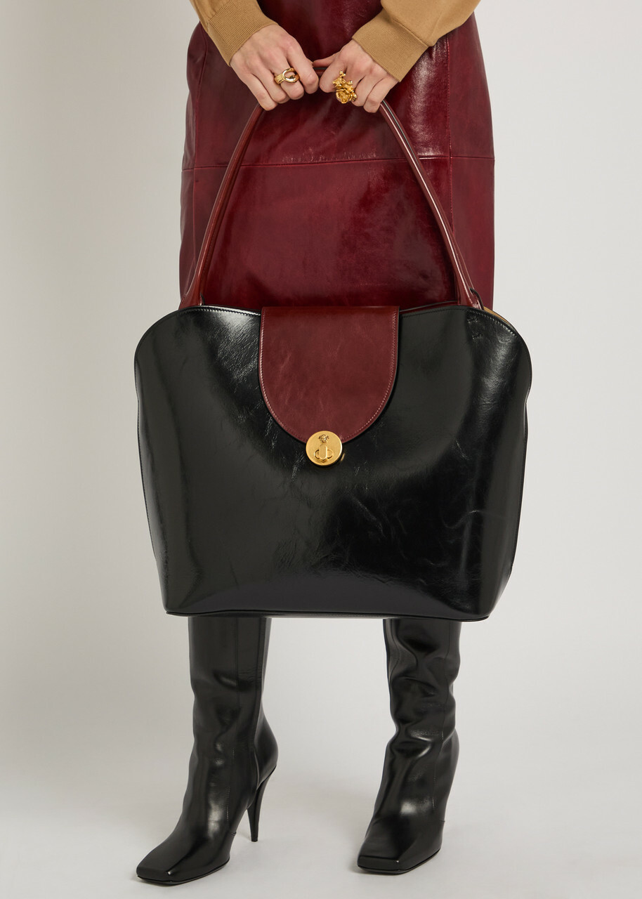 Versace Large Leather Tote bag - Black - One Size