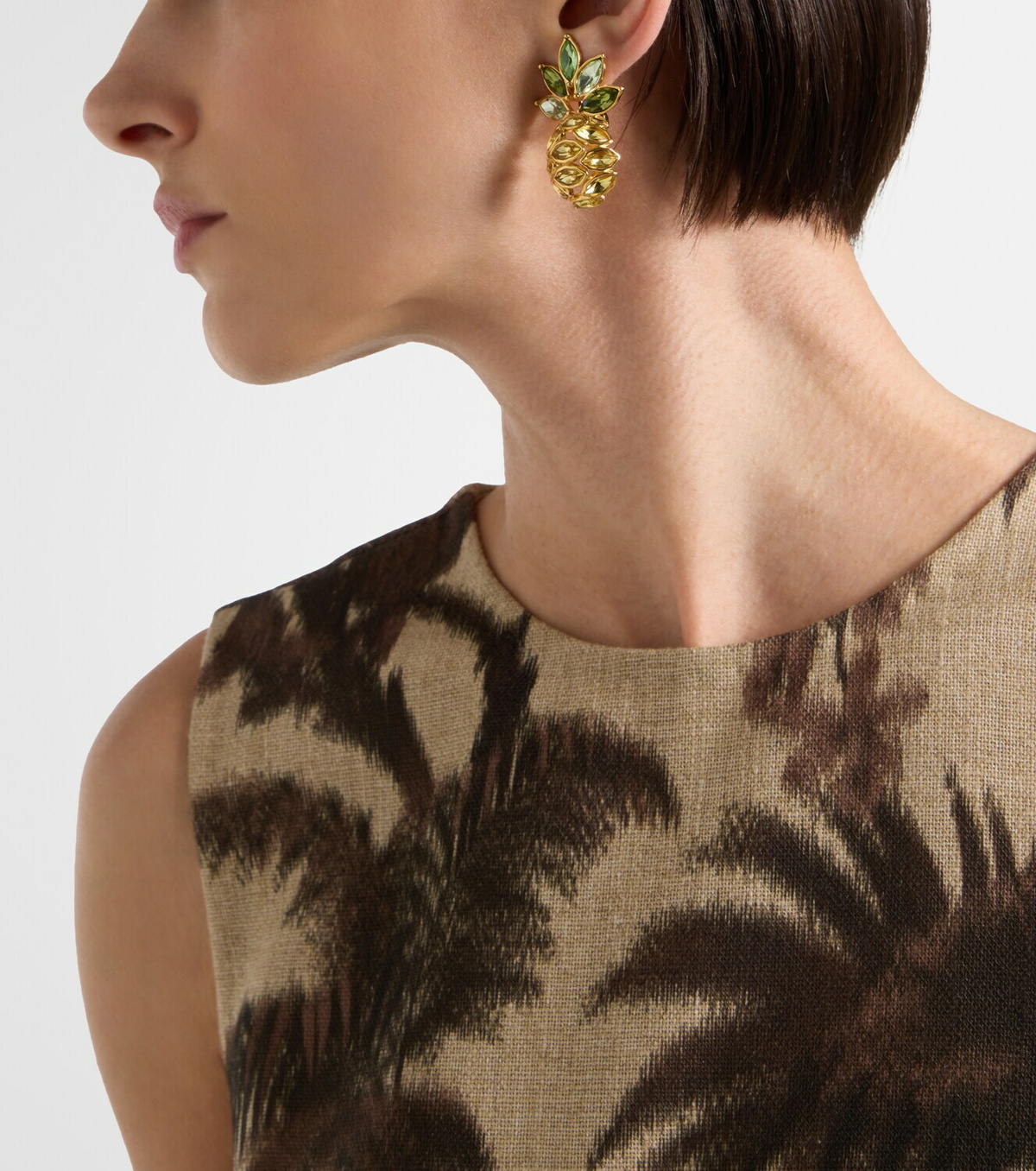 Oscar de la Renta Pineapple embellished earrings