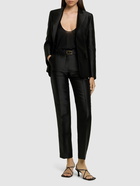 ALBERTA FERRETTI Tailored Satin Straight Pants