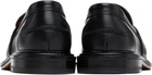 Maison Kitsuné Black Leather Loafers