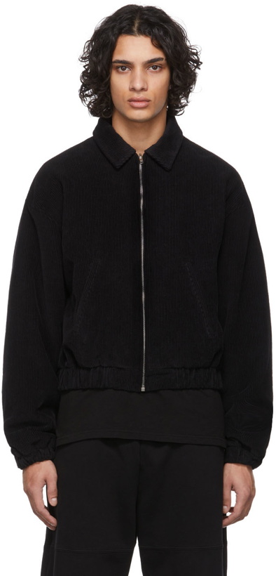 Photo: Les Tien SSENSE Exclusive Black Corduroy Workwear Jacket