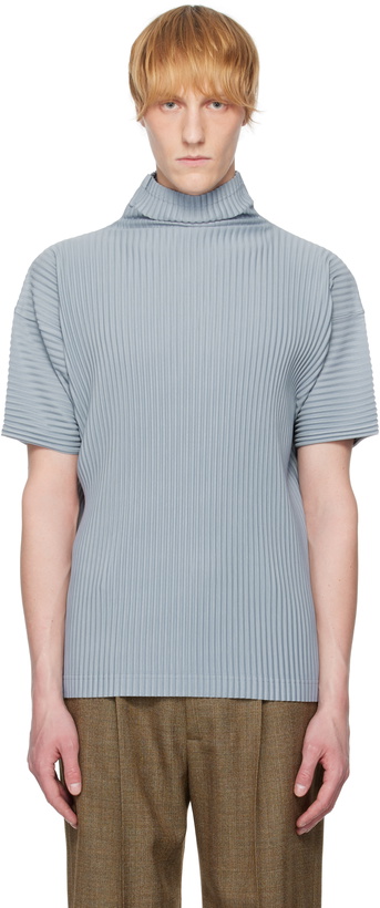 Photo: HOMME PLISSÉ ISSEY MIYAKE Blue Color Pleats T-shirt