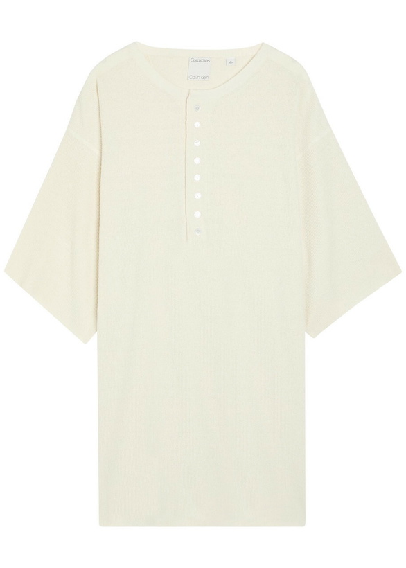 Photo: Calvin Klein Round-neck Ribbed-knit Silk top White