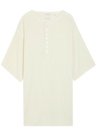 Calvin Klein Round-neck Ribbed-knit Silk top White