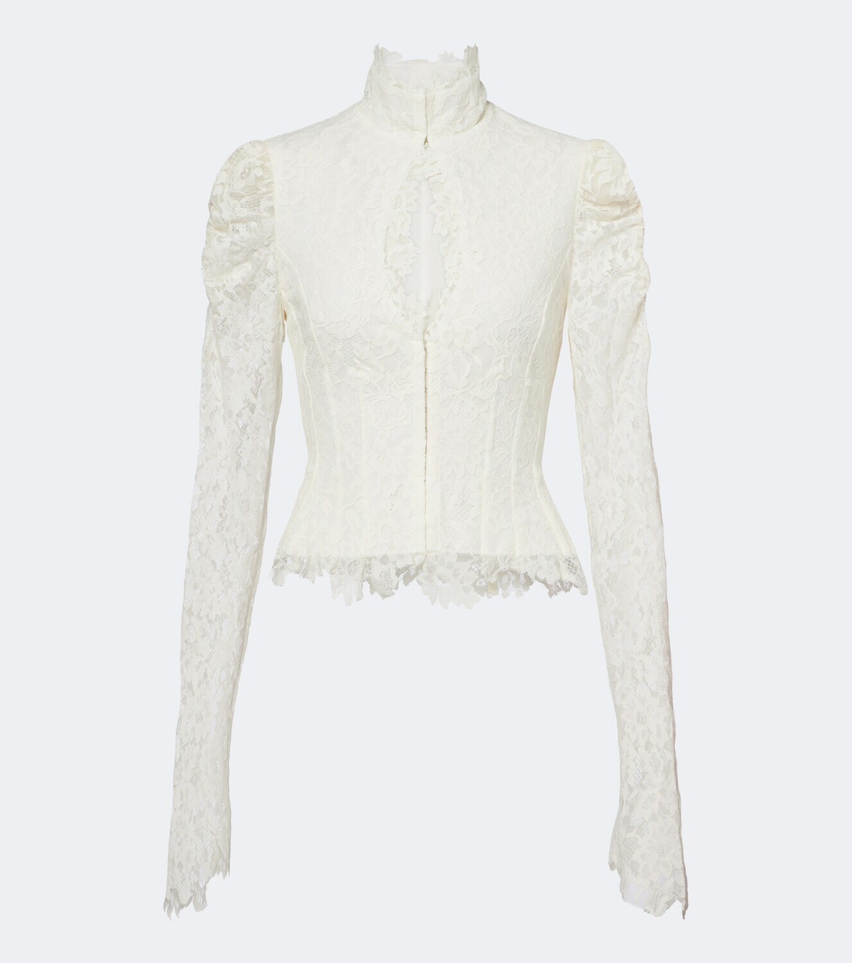 De La Vali Vitalis lace cotton-blend corset top