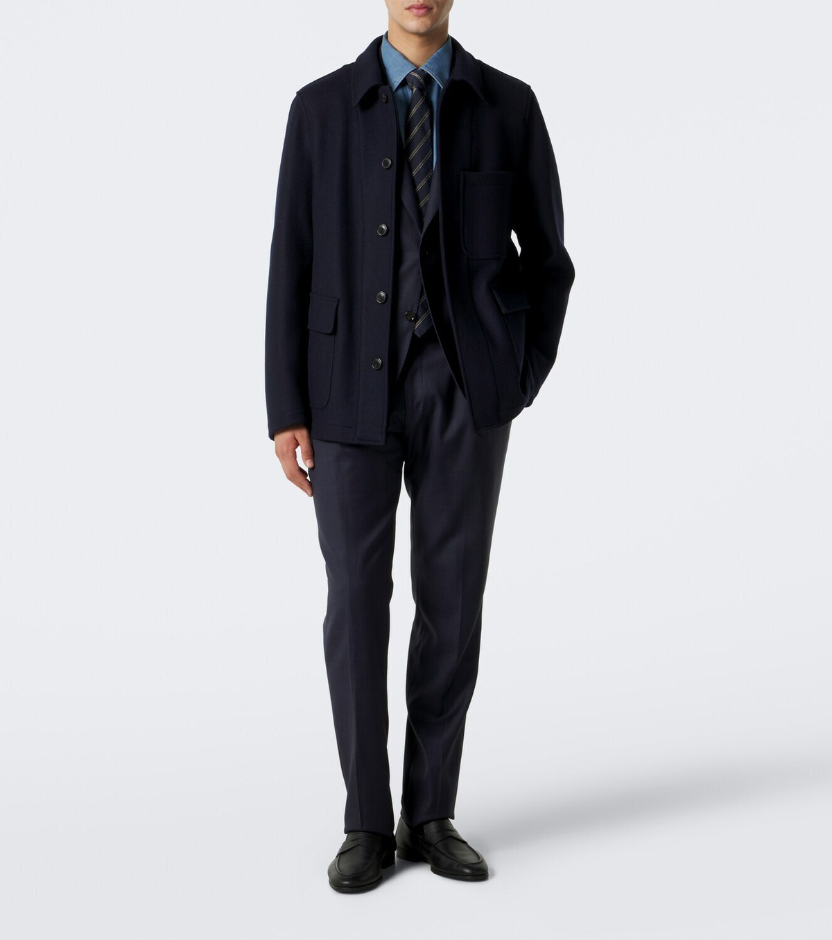 Thom Sweeney Lecce denim shirt
