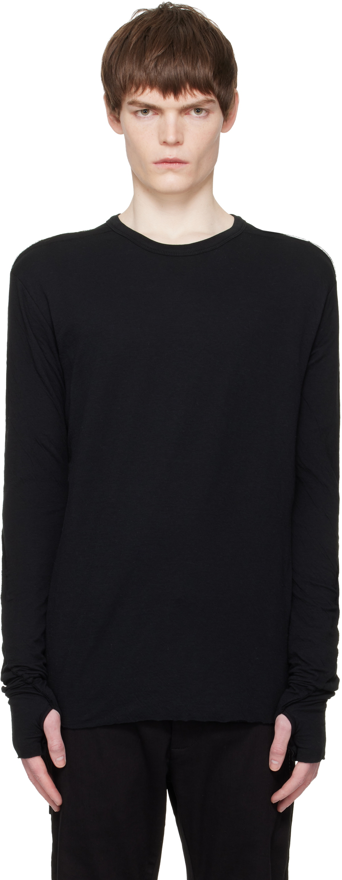 thom/krom Black M TS 833 Long Sleeve T-shirt thom/krom