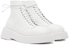 Marsèll White Gomme Gommellone Boots
